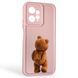 Чехол силиконовый Soft Touch с 3D принтом смешного теда мишки для Xiaomi Redmi Note 12 4G розовый (Полная защита камеры) 0049258 фото 1