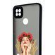 Чохол для телефона Xiaomi Redmi 9C с 3D принтом дівчина маки колоски із захистом камери чорний 0059268 фото 4