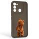 Чехол силиконовый Soft Touch с 3D принтом смешного теда мишки для Tecno Spark Go (KG5m) коричневый (Полная защита камеры) 0049473 фото 1