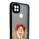 Чохол для телефона Xiaomi Redmi 9C с 3D принтом дівчина маки колоски із захистом камери чорний 0059268 фото 3