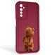 Чохол силіконовий Soft Touch з 3D принтом кумедний тед ведмідик для Realme 6s бордовий (Повний захист камери) 0049313 фото 1