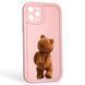 Чехол силиконовый оригинальный Soft Touch с 3D принтом смешного теда мишки для Apple iPhone 11 Pro розовый (Полная защита камеры) 0048387 фото 1