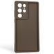 Чохол силіконовий Soft Touch для Samsung Galaxy S22 Ultra коричневий (Повний захист камери) 0054068 фото 1