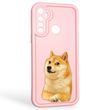 Чохол силіконовий оригінальний Soft Touch з 3D принтом мему сібу для Realme C3 рожевий (Повний захист камери)