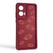 Чохол силіконовий Soft Touch з 3D принтом Губи для Samsung Galaxy S25 (SM-S931B) бордовий (Повний захист камери)