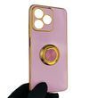 Чехол для Realme C51 с кольцом-подставкой с золотой окантовкой на реалми с51 черничный gs1