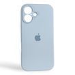 Чохол Silicone Case для Apple iPhone 16 синій Mist Blue (soft touch, кільця камери, мікрофібра) 0061863 фото