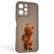 Чохол силіконовий оригінальний Soft Touch з 3D принтом кумедний тед ведмідик для Xiaomi Redmi 12 коричневий (Повний захист камери) 0048841 фото