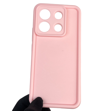 Чехол силиконовый Soft Touch для Xiaomi POCO X6 розовый (Полная защита камеры) 0040013 фото