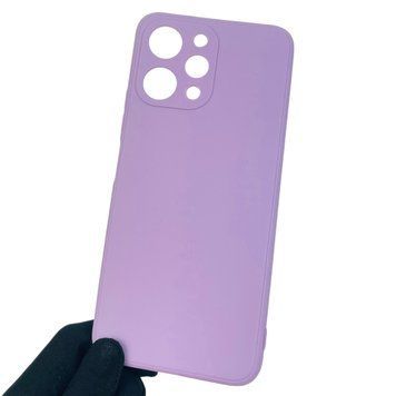 Чехол для Xiaomi Redmi 12 4G однотонный с квадратными гранями с защитой камеры на сяоми редми 12 4г сиреневый 0001206 фото