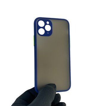 Чехол для телефона Apple iPhone 11 Pro с высокими бортами с защитой камеры на айфон 11 про темно-синий 0025850 фото