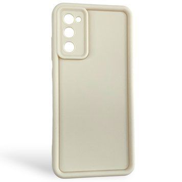 Чехол силиконовый Soft Touch для Samsung Galaxy S20 FE молочный (Полная защита камеры) 0054024 фото