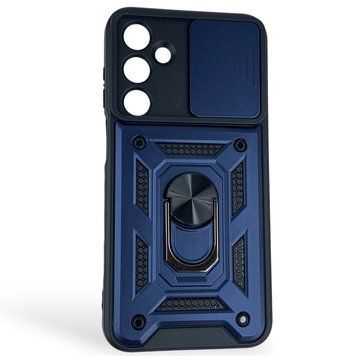 Чехол противоударный для Samsung Galaxy M35 5G (M356B) с магнитной пластиной со шторкой на камере синий 0050728 фото