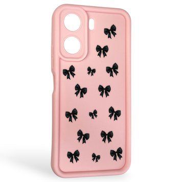 Чохол силіконовий Soft Touch з 3D принтом для Xiaomi Redmi 13C рожевий (Повний захист камери) 0040717 фото
