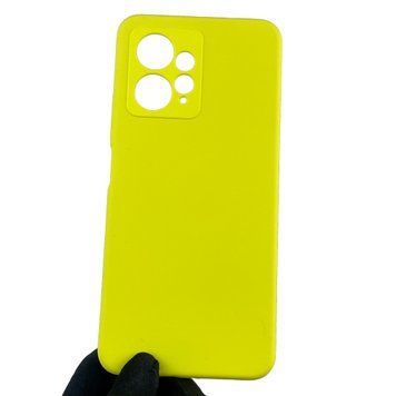 Чехол для Xiaomi Redmi Note 12 4G силиконовый с микрофиброй нескользящий на сяоми редми нот 12 4г желтый 0032699 фото