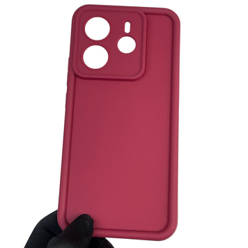 Чехол силиконовый Soft Touch для Xiaomi Redmi Note 14 4G EU бордовый (Полная защита камеры) 0040021 фото