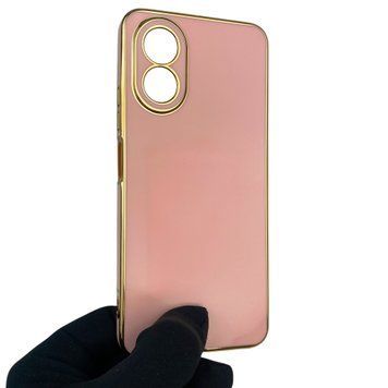 Чехол для OPPO A18 4G CPH2591 с защитой камеры с золотой окантовкой на оппо а18 пудровый gs1 0019555 фото
