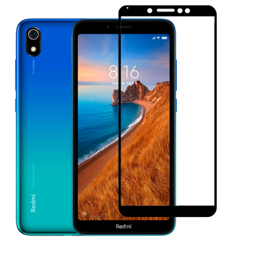 Защитное стекло для телефона Xiaomi Redmi 7A противоударное полноэкранное на сяоми редми 7а черное 0038890 фото