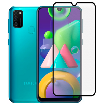 Защитное стекло МАТОВОЕ для телефона Samsung Galaxy M21s противоударное полноэкранное на самсунг м21с черное 0039217 фото