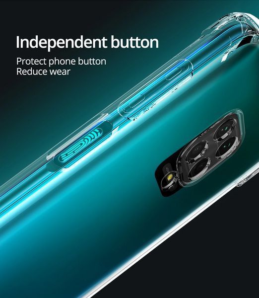 Чохол для Xiaomi Redmi Note 9 Pro з бронь кутами кути вище екрана протиударний на сяомі редмі нот 9 про прозорий 0000454 фото