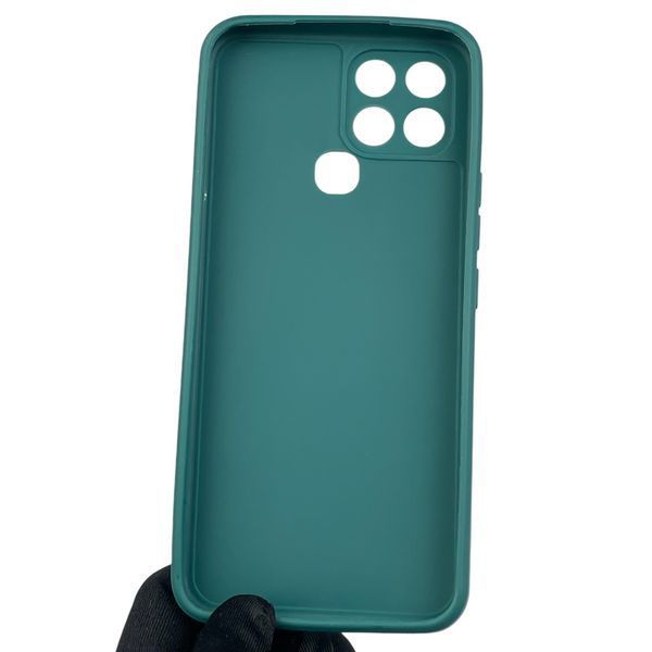 Чехол для Infinix Smart 6 с квадратными гранями с защитой камеры на инфиникс смарт 6 зелёный 0012369 фото