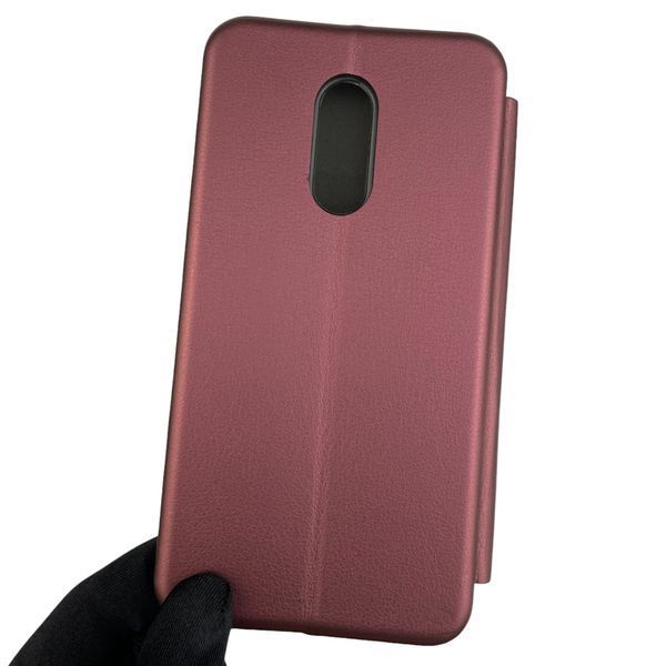 Чохол-книжка для Xiaomi Redmi 5 з підставкою на сяомі редмі 5 бордова 0001685 фото