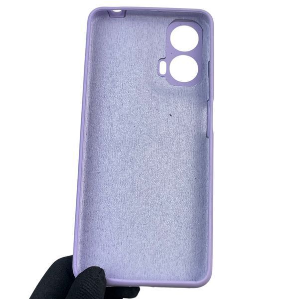 Чехол для Motorola Moto G04 (XT2421-2) силиконовый с микрофиброй нескользящий на моторола г04 сиреневый 0031731 фото