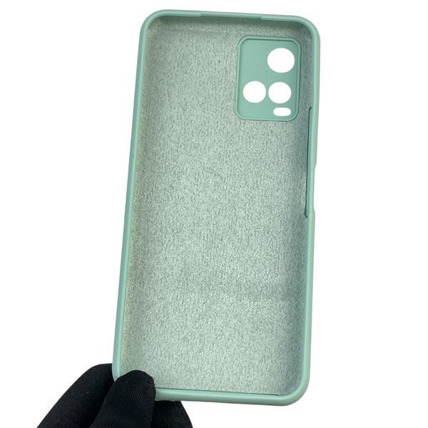 Чехол для Vivo Y21 силиконовый с микрофиброй нескользящий на виво у21 бирюзовый 0032332 фото