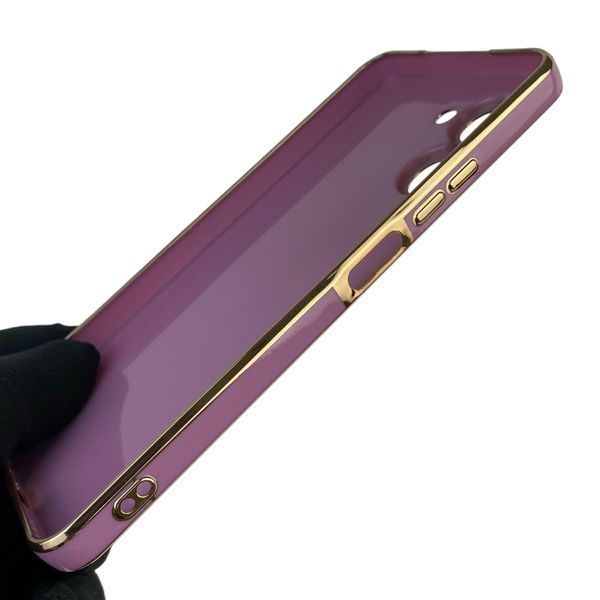 Чехол для Realme C33 с кольцом MagSafe с золотой окантовкой на реалми с33 черничный gs1 0022271 фото