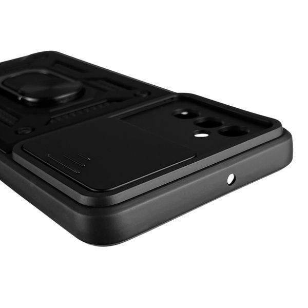 Чохол Samsung Galaxy M52 5G (SM-M526B) броньований з кільцем зі шторкою на камеру на самсунг м52 чорний 0008419 фото