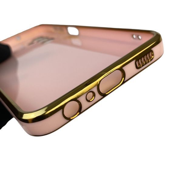 Чехол для Samsung Galaxy M13 4G SM-M135 с кольцом MagSafe с золотой окантовкой на самсунг м13 пудровый gs1 0022430 фото