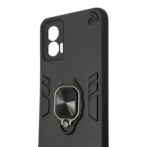 Чехол для телефона Motorola G Power 5G (2024) бронированный с магнитным кольцом и защитой камеры черный 0051106 фото