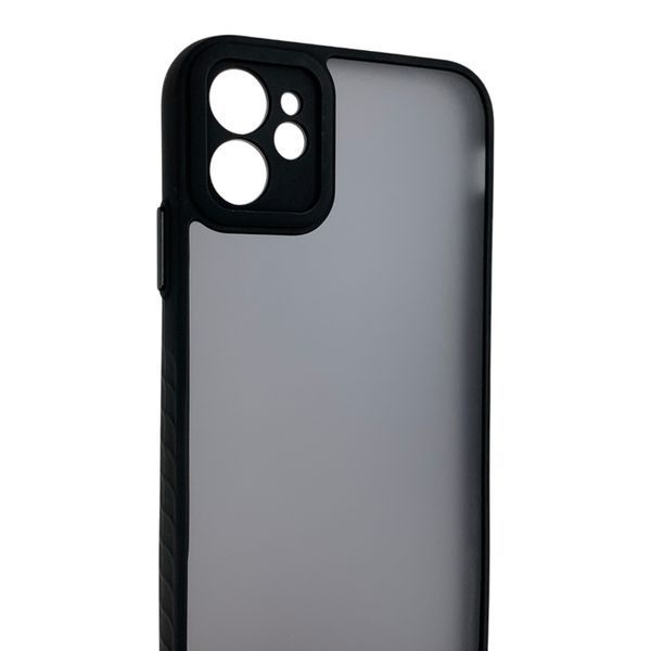 Чохол для iPhone 11 чорний матовий напівпрозорий (бампер, захист камери) 0062213 фото