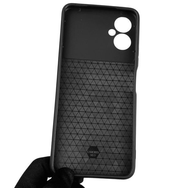 Чехол для Tecno Camon 19 Neo (CH6i) бронированный с кольцом-держаталем со шторкой на техно камон 19 нео черный rg1 0013481 фото