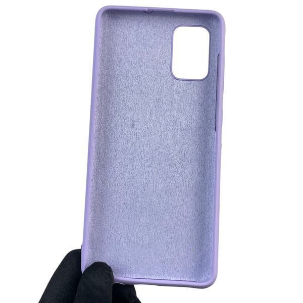 Чохол для Samsung Galaxy A71 (SM-A715F) силіконовий з мікрофіброю нековзний на самсунг а71 бузковий 0032112 фото
