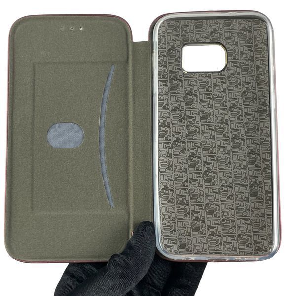 Чохол-книжка для Samsung Galaxy S7 (SM-G930) з підставкою на самсунг с7 бордова 0008494 фото