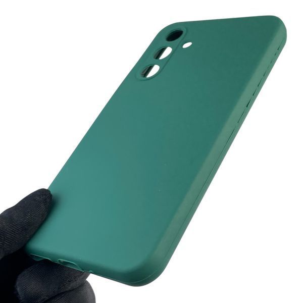 Чехол для Samsung Galaxy A54 5G (SM-A546E) силиконовый с микрофиброй нескользящий на самсунг а54 5г зеленый 0032072 фото
