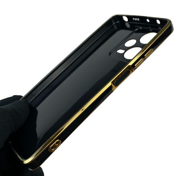 Чохол для Xiaomi Redmi Note 12 Pro 5G з кільцем MagSafe із золотою окантовкою на сяомі редмі нот 12 про чорний gs1 0021746 фото