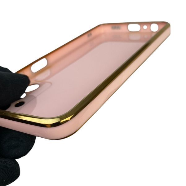 Чехол для Samsung Galaxy M13 4G SM-M135 с кольцом MagSafe с золотой окантовкой на самсунг м13 пудровый gs1 0022430 фото