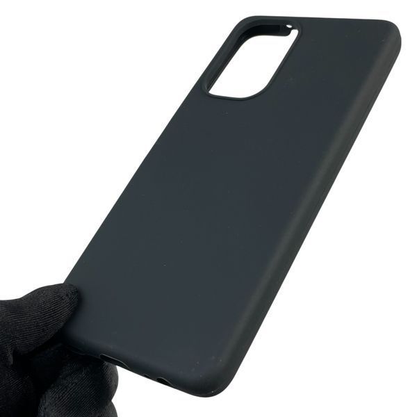 Чехол для Tecno Camon 19 (CI6n) силиконовый с микрофиброй нескользящий на техно камон 19 черный 0032239 фото