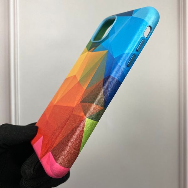 Чехол для Apple iPhone 11 кожаный с микрофиброй яркий на айфон 11 разноцветный 0000251 фото