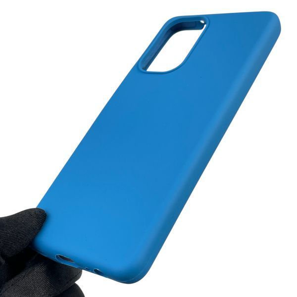 Чехол для Tecno Camon 19 Pro (CI8n) силиконовый с микрофиброй нескользящий на техно камон 19 про синий 0032244 фото