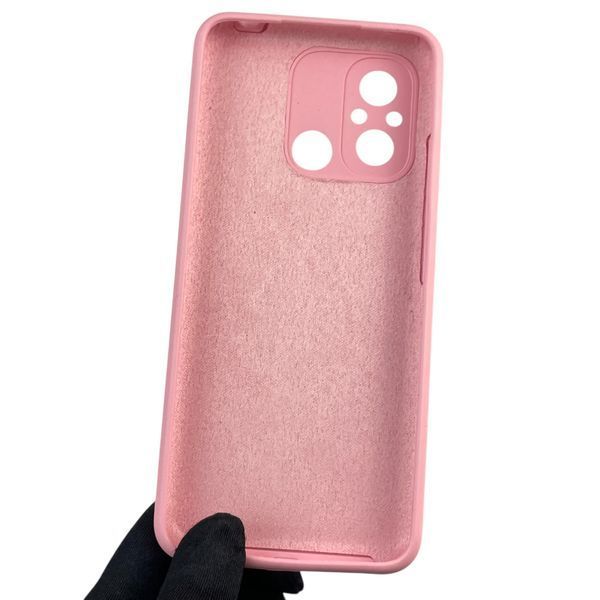 Чехол для Xiaomi Redmi 12C силиконовый с микрофиброй нескользящий на сяоми редми 12с розовый 0032582 фото