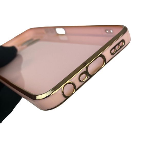 Чехол для OPPO A18 4G CPH2591 с кольцом-подставкой с золотой окантовкой на оппо а18 пудровый gs1 0020432 фото