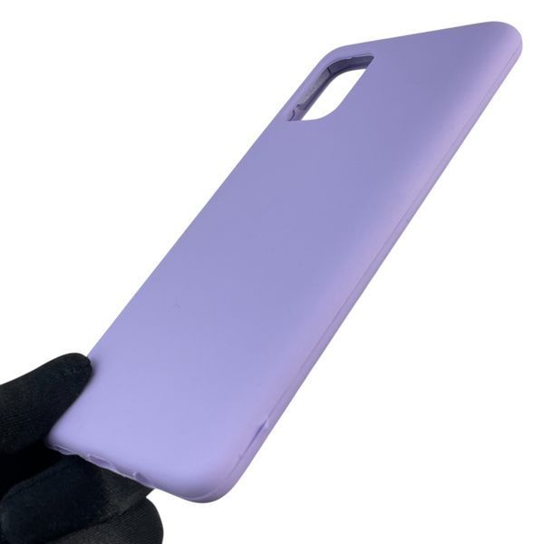 Чохол для Samsung Galaxy A71 (SM-A715F) силіконовий з мікрофіброю нековзний на самсунг а71 бузковий 0032112 фото