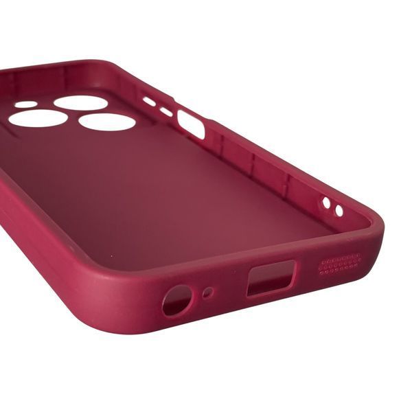 Чехол силиконовый Soft Touch с 3D принтом смешного теда мишки для Tecno Spark 20 (KJ5n) бордовый (Полная защита камеры) 0049474 фото