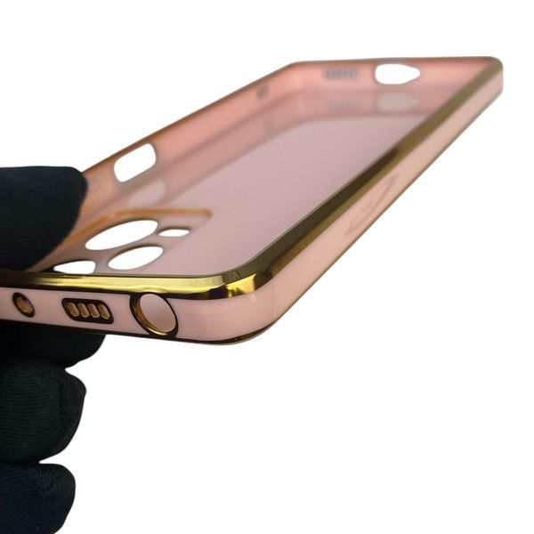 Чохол для Xiaomi Redmi Note 12 Pro Plus 5G із захистом камери із золотою окантовкою на сяомі редмі нот 12 про плюс пудровий gs1 0019993 фото