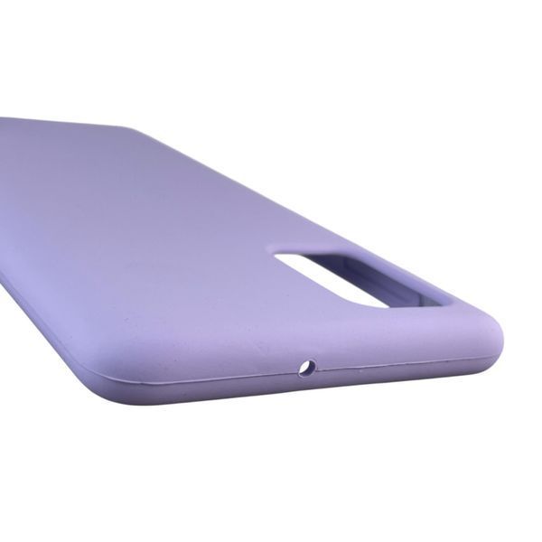 Чохол для Samsung Galaxy A71 (SM-A715F) силіконовий з мікрофіброю нековзний на самсунг а71 бузковий 0032112 фото