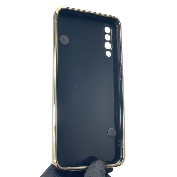 Чохол для телефона Samsung Galaxy A50s (SM-A507F) жіночій із ремінцем з прикрасами та золотою окантовкою на самсунг а50с чорний gs1 0016339 фото