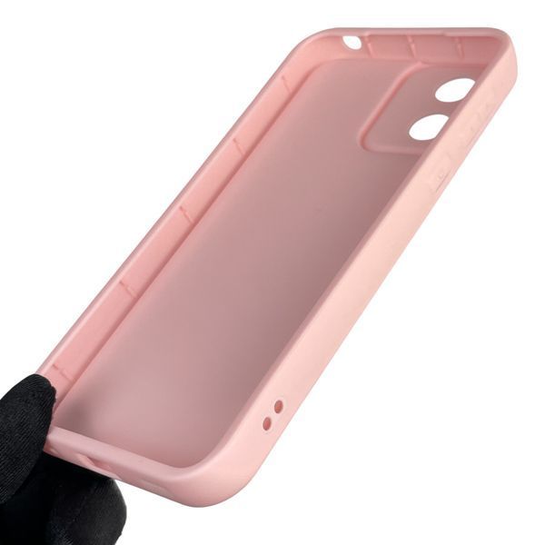 Чехол силиконовый оригинальный Soft Touch с 3D принтом злой котик для Motorola Moto E13 (PAXT0034) розовый (Полная защита камеры) 0046217 фото